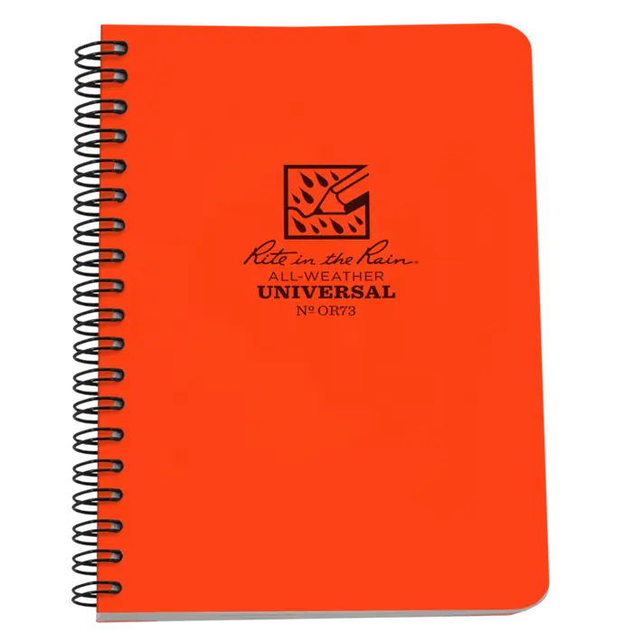 All Weather Universal Side-Spiral Notebook No. OR73 (Orange)