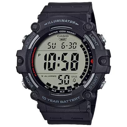 Classic Digital Watch w/ 10-Year Battery