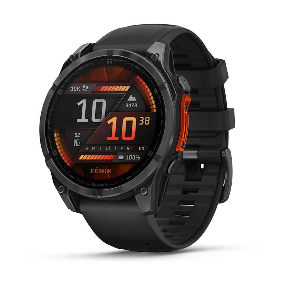 Fenix 8 – 47 mm, Amoled, Slate Gray with Black Silicone Band