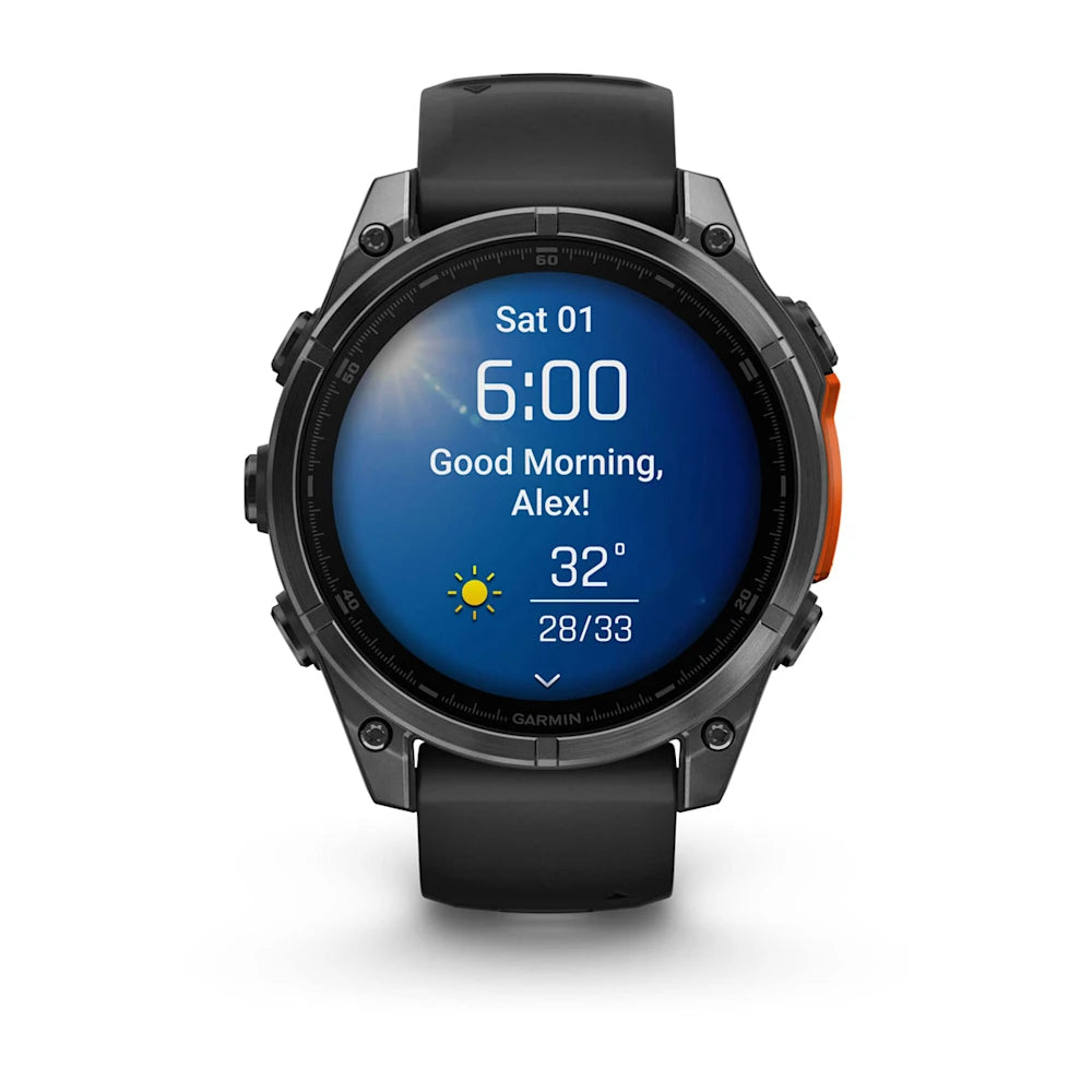 Fenix 8 – 47 mm, Amoled, Slate Gray with Black Silicone Band