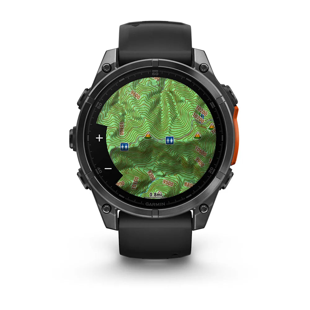 Fenix 8 – 47 mm, Amoled, Slate Gray with Black Silicone Band