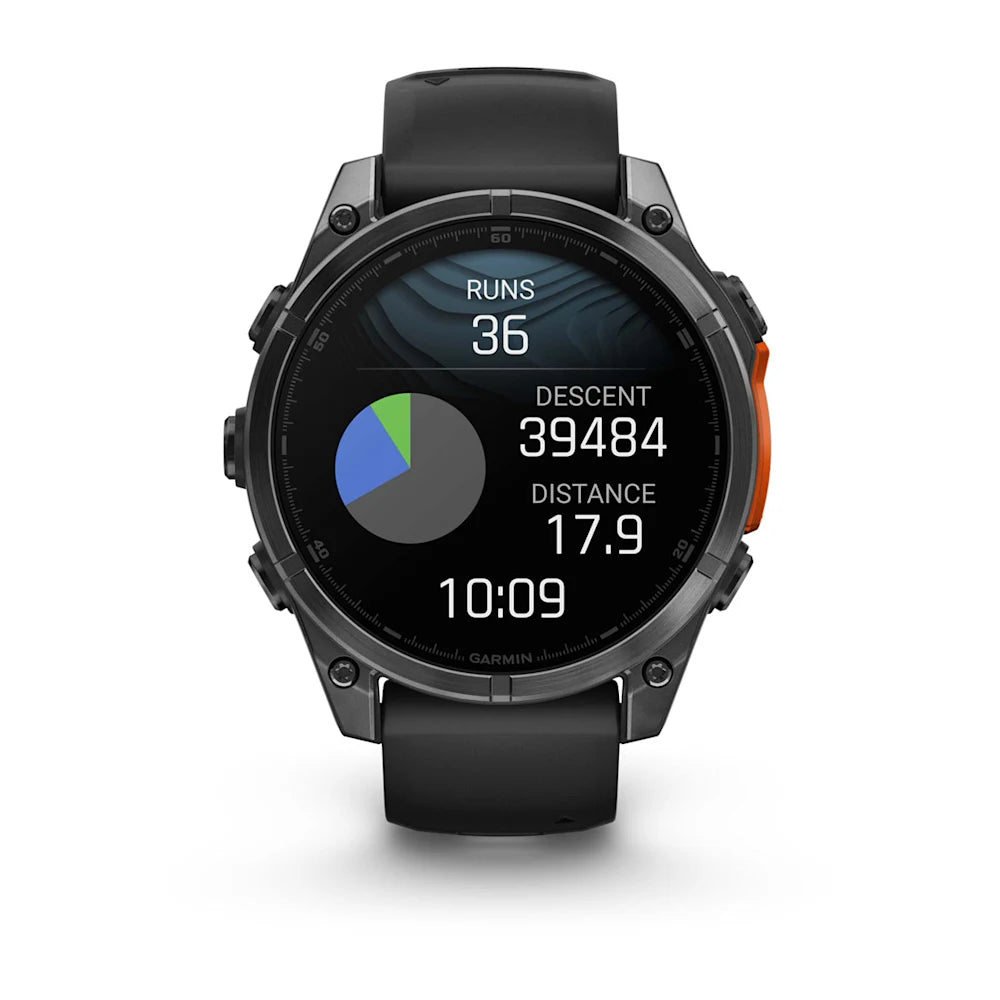 Fenix 8 – 47 mm, Amoled, Slate Gray with Black Silicone Band