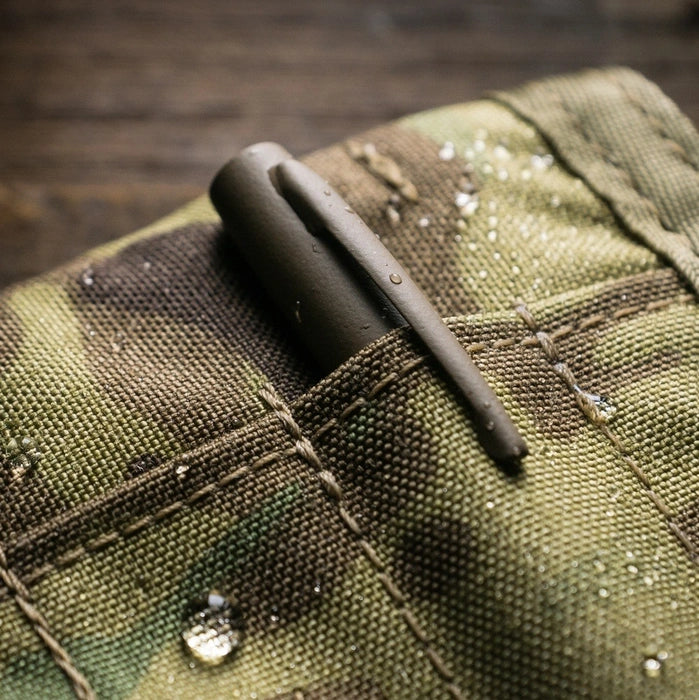 Flat Dark Earth Metal Clicker Pen No. FDE97 - Black Ink