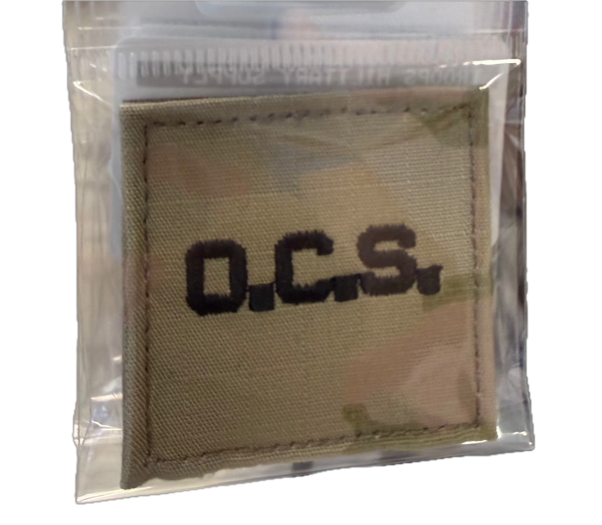 O.C.S Rank Embroidered on OCP w/Fastener