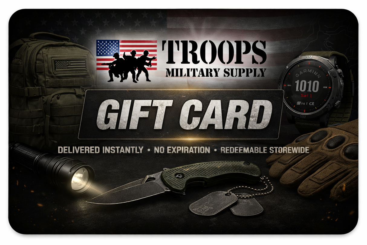 Troops Military Supply Gift Card
