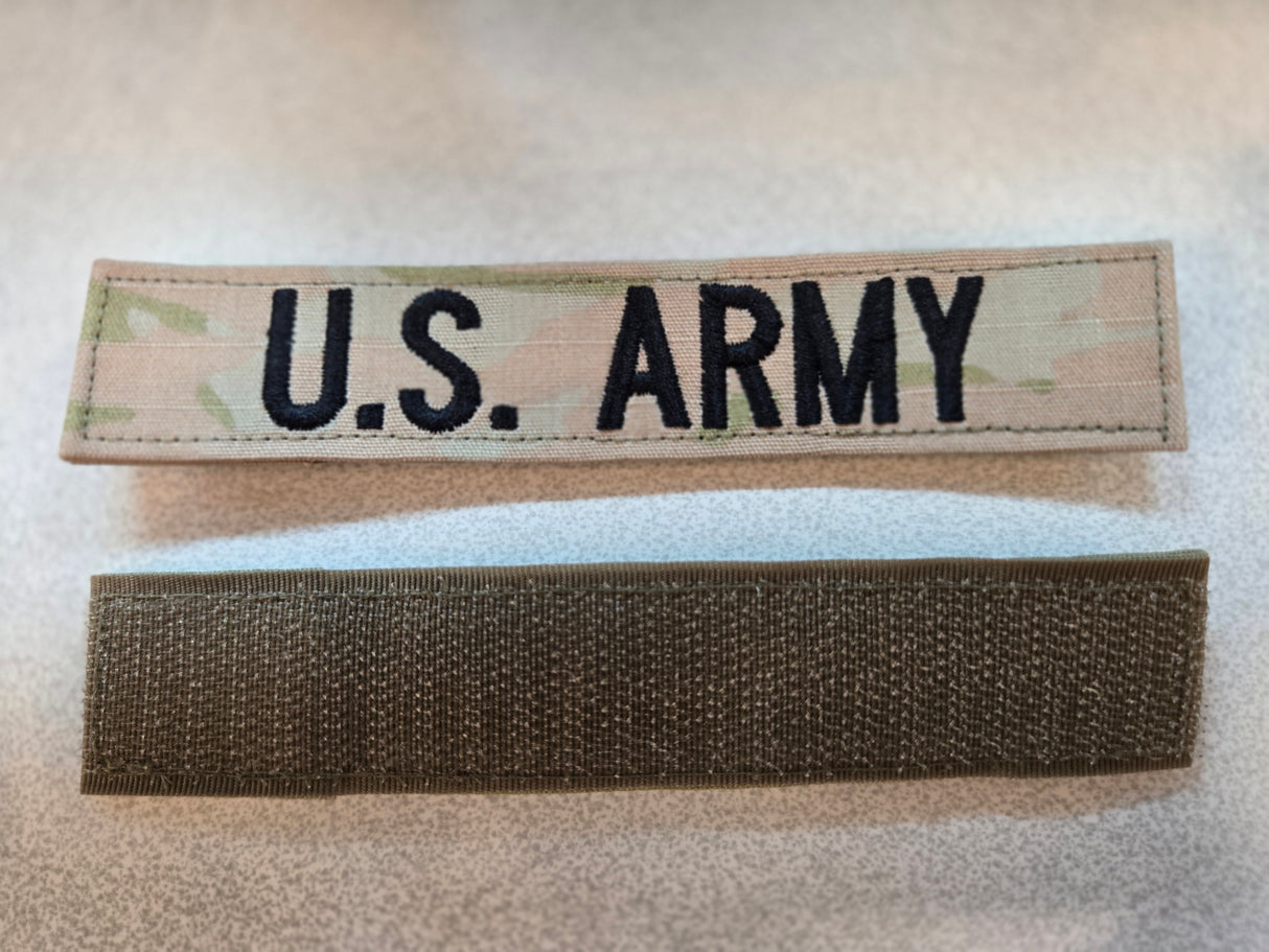 U.S. ARMY Embroidered Tape – Hook and Loop Backing