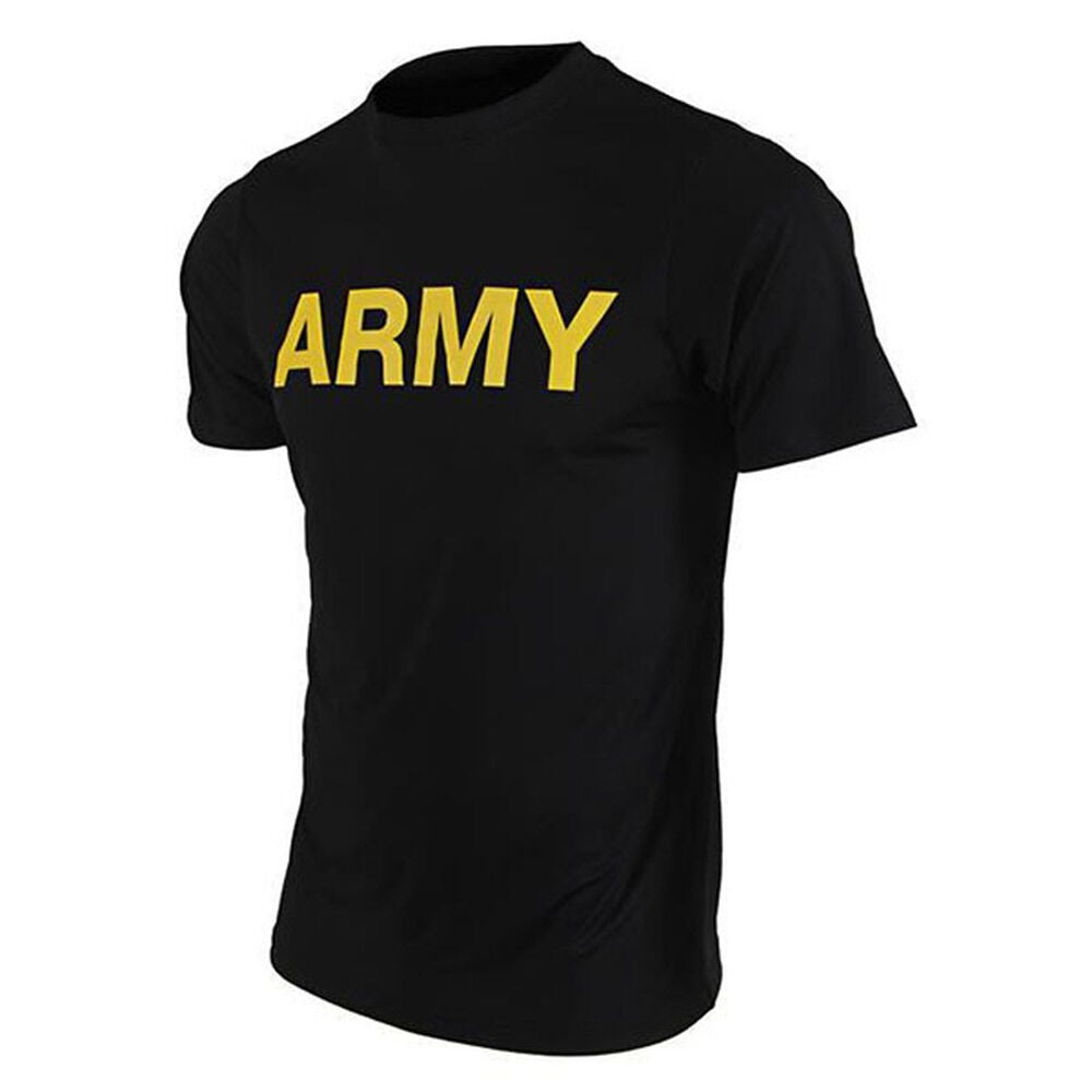 Army PT Shirt, Short Sleeve 100% Dry Wick