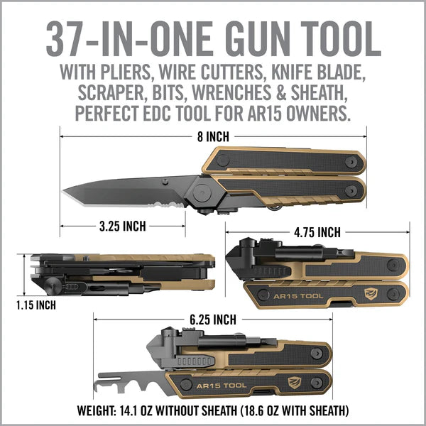 AR15 Tool™ 37-In-1 tactical multitool