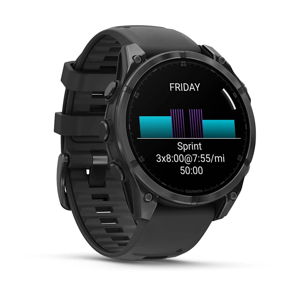 Fenix 8 – 47 mm, Amoled, Slate Gray with Black Silicone Band