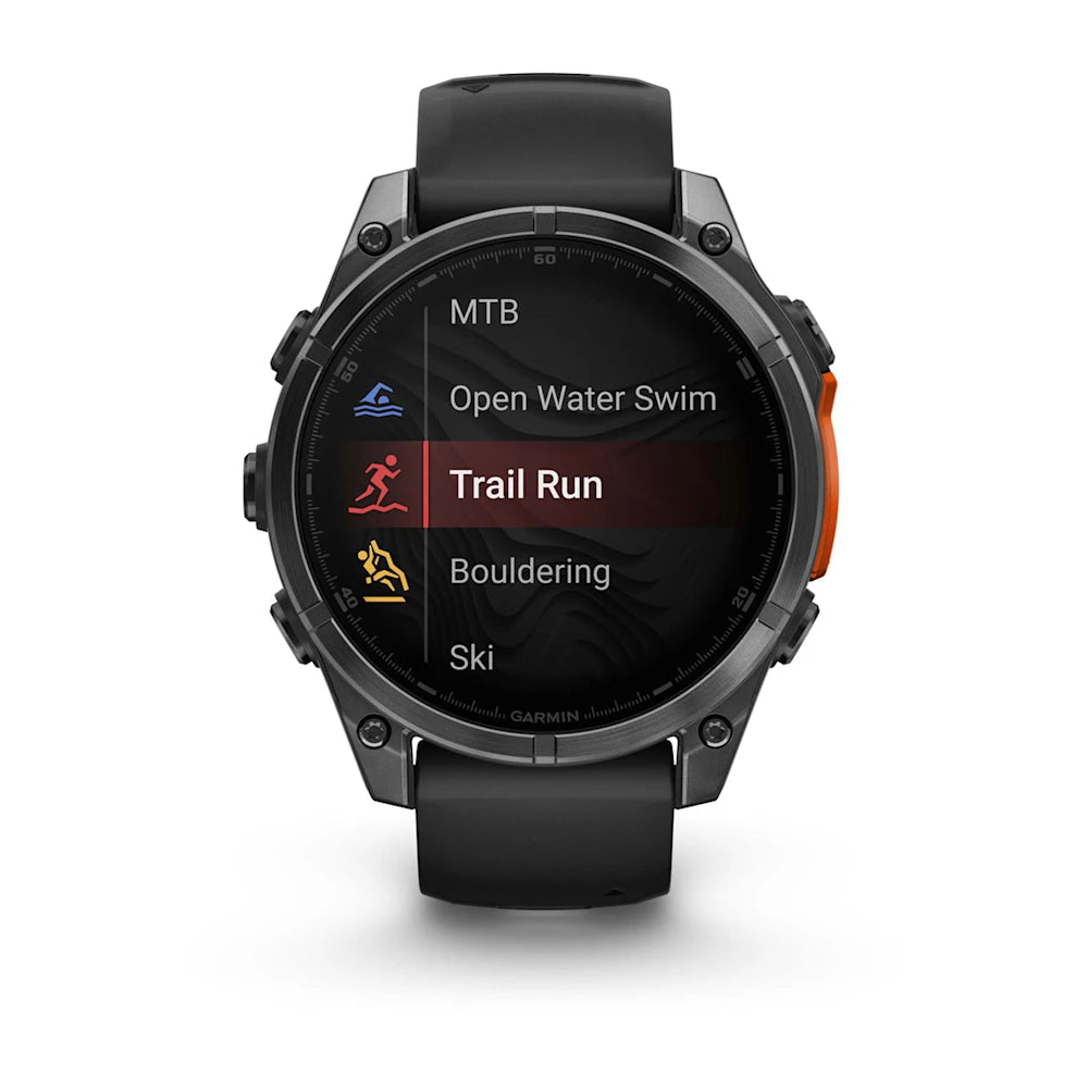 Fenix 8 – 47 mm, Amoled, Slate Gray with Black Silicone Band
