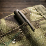 Flat Dark Earth Metal Clicker Pen No. FDE97 - Black Ink