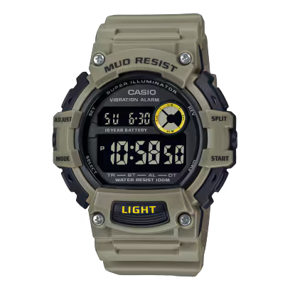 Mud-Resistant Digital Watch w/ Vibration Alarm