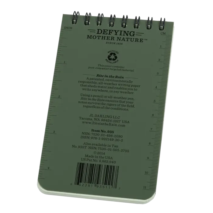 Pocket Top-Spiral Notebook No. 935