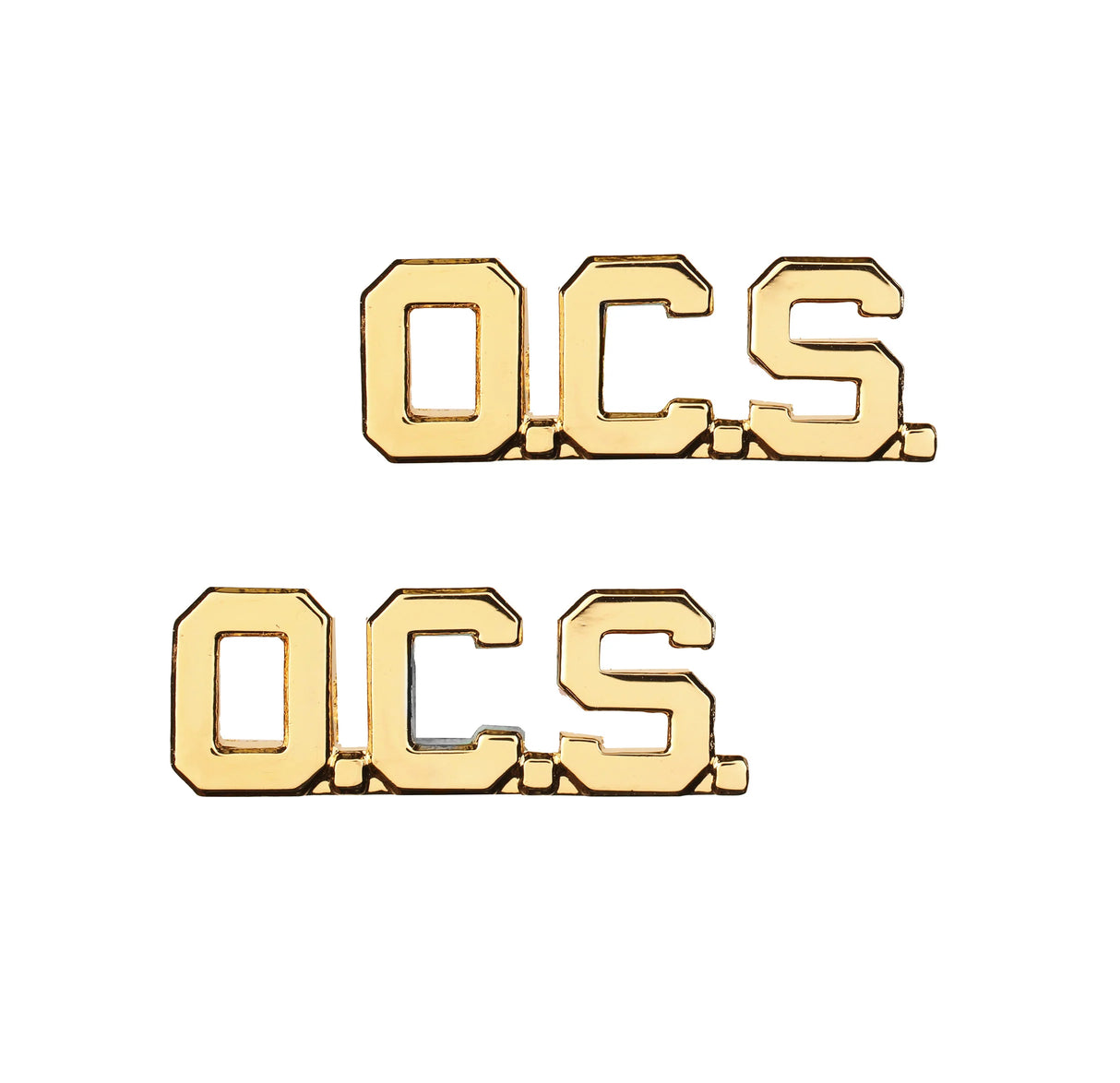U.S. Army Officer Candidate School O.C.S. STA-BRITE® Pin-on Rank (pair)