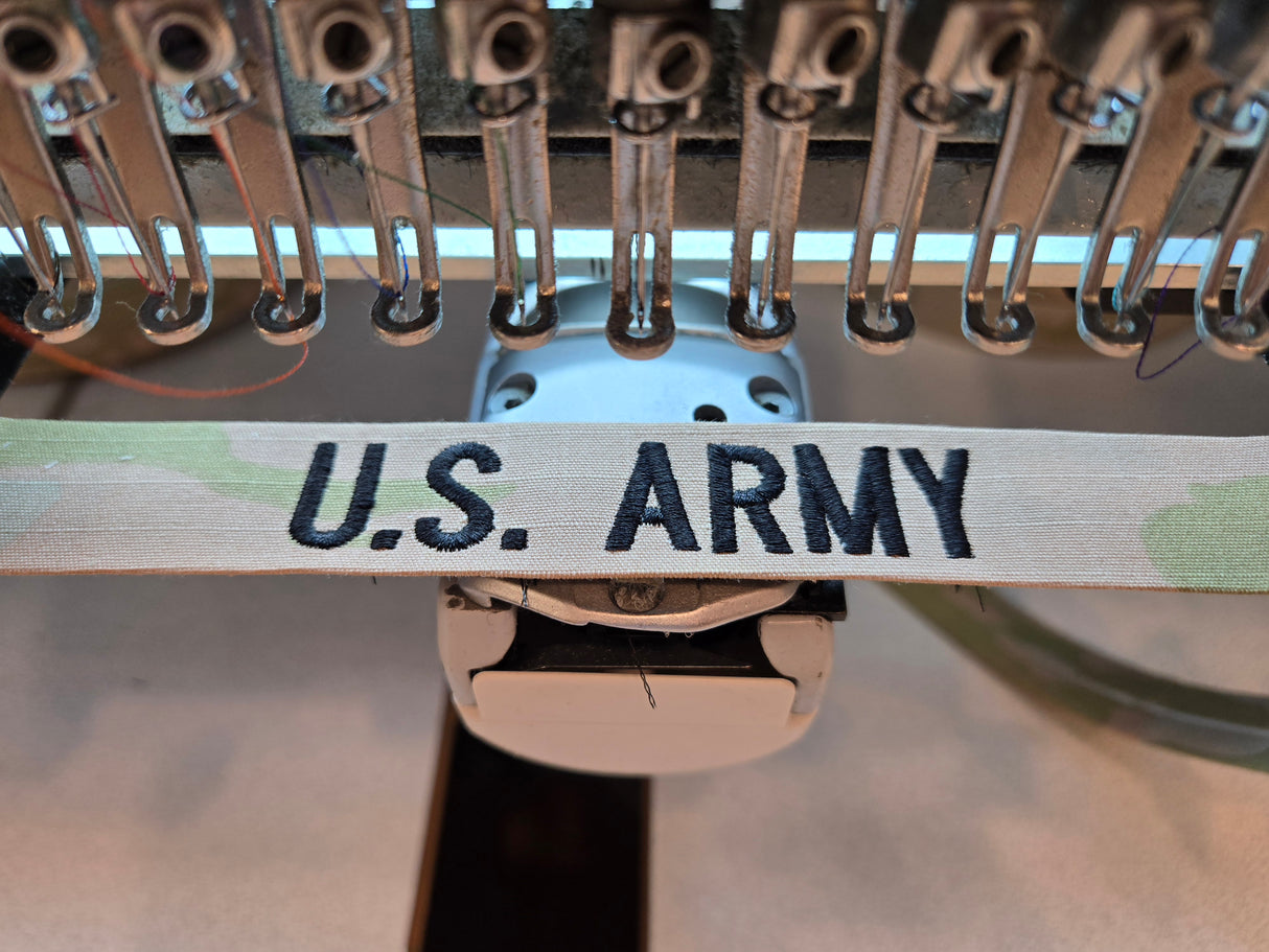 U.S. ARMY Embroidered Tape – Hook and Loop Backing