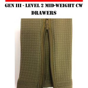Tearaway Zipper E.C.W.C.S. Generation III Mid-Weight Bottoms