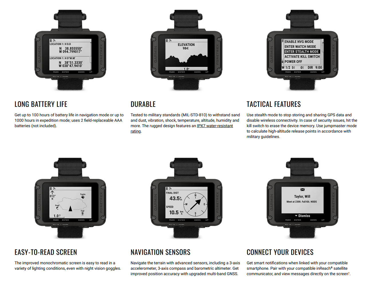 Garmin Foretrex® 801 – Troops Military Supply