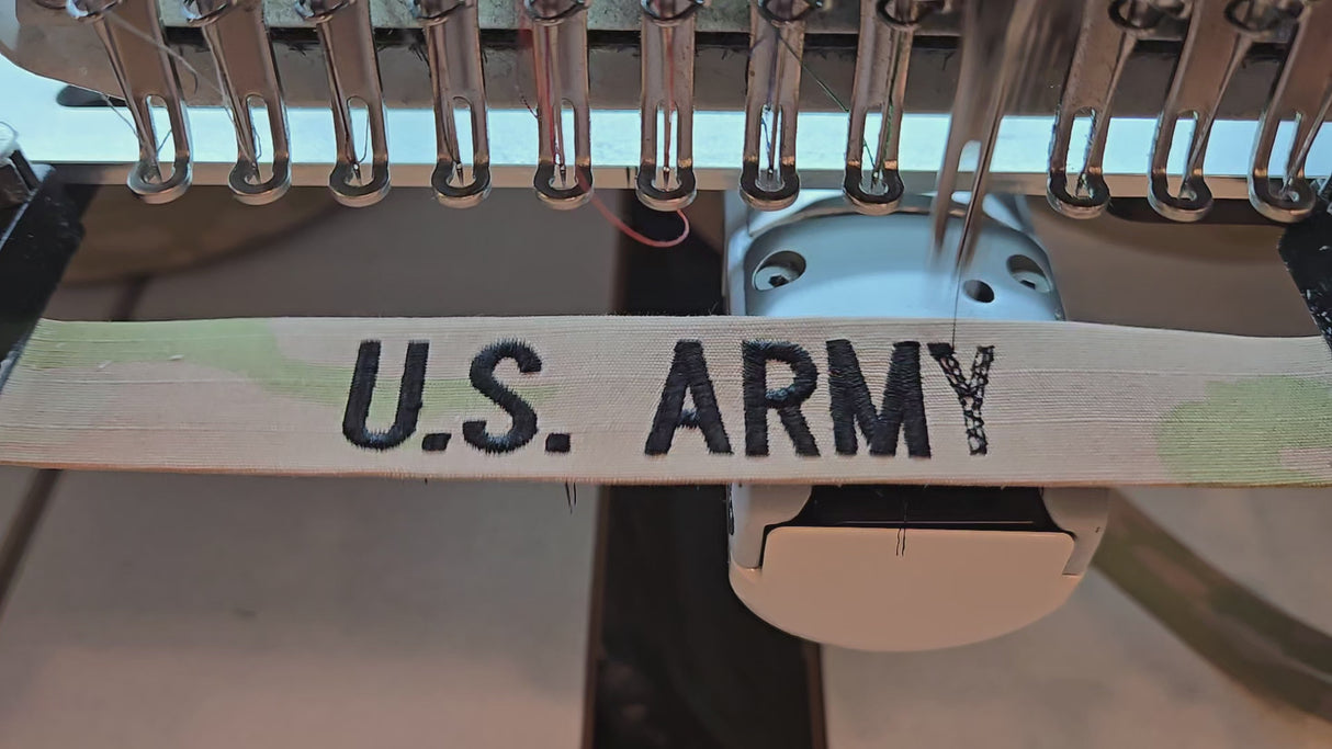 U.S. ARMY Embroidered Tape – Hook and Loop Backing