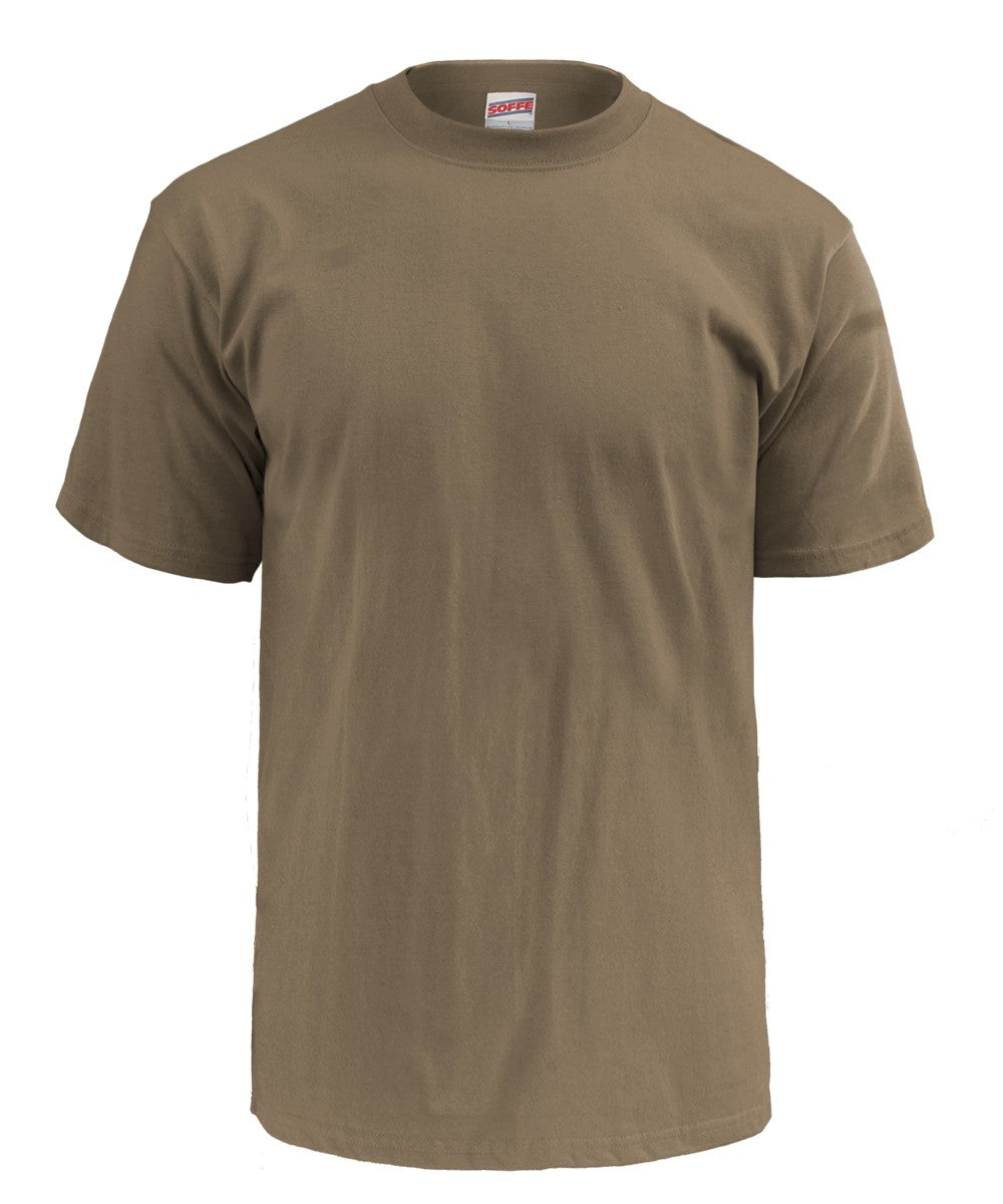 SOFFE 3 PACK - ADULT USA POLY COTTON MILITARY TEE (Tan 499) OCP